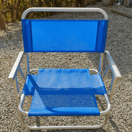Cadeira de Praia Alta em Alumínio 1 Posição – Braço de Alumínio